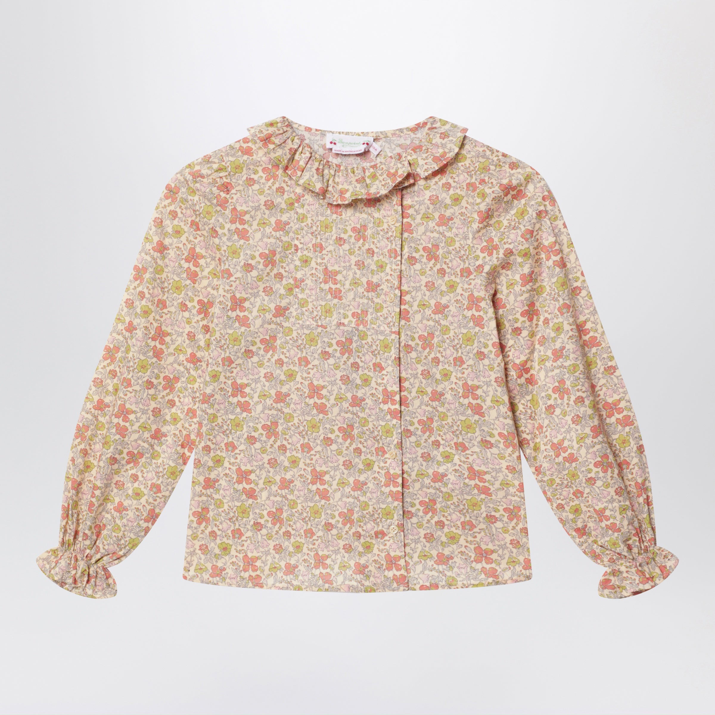 BONPOINT Camicia rosa in tessuto Liberty