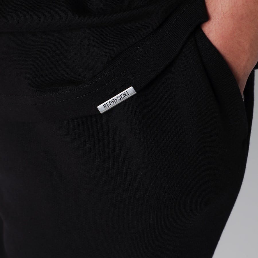 REPRESENT T-shirt nera in cotone con logo, view 5