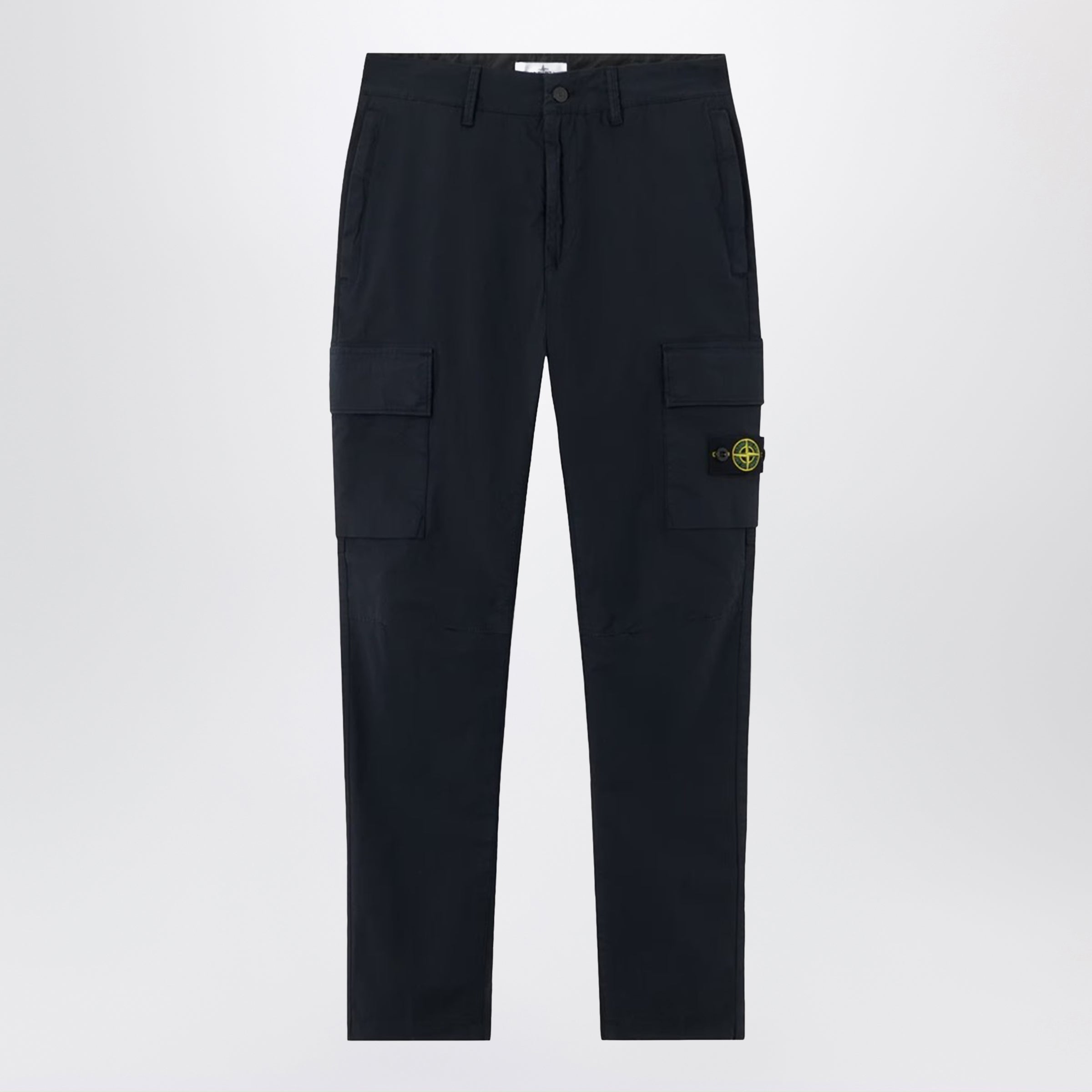 Stone Island Pantalone blu navy con logo Compass