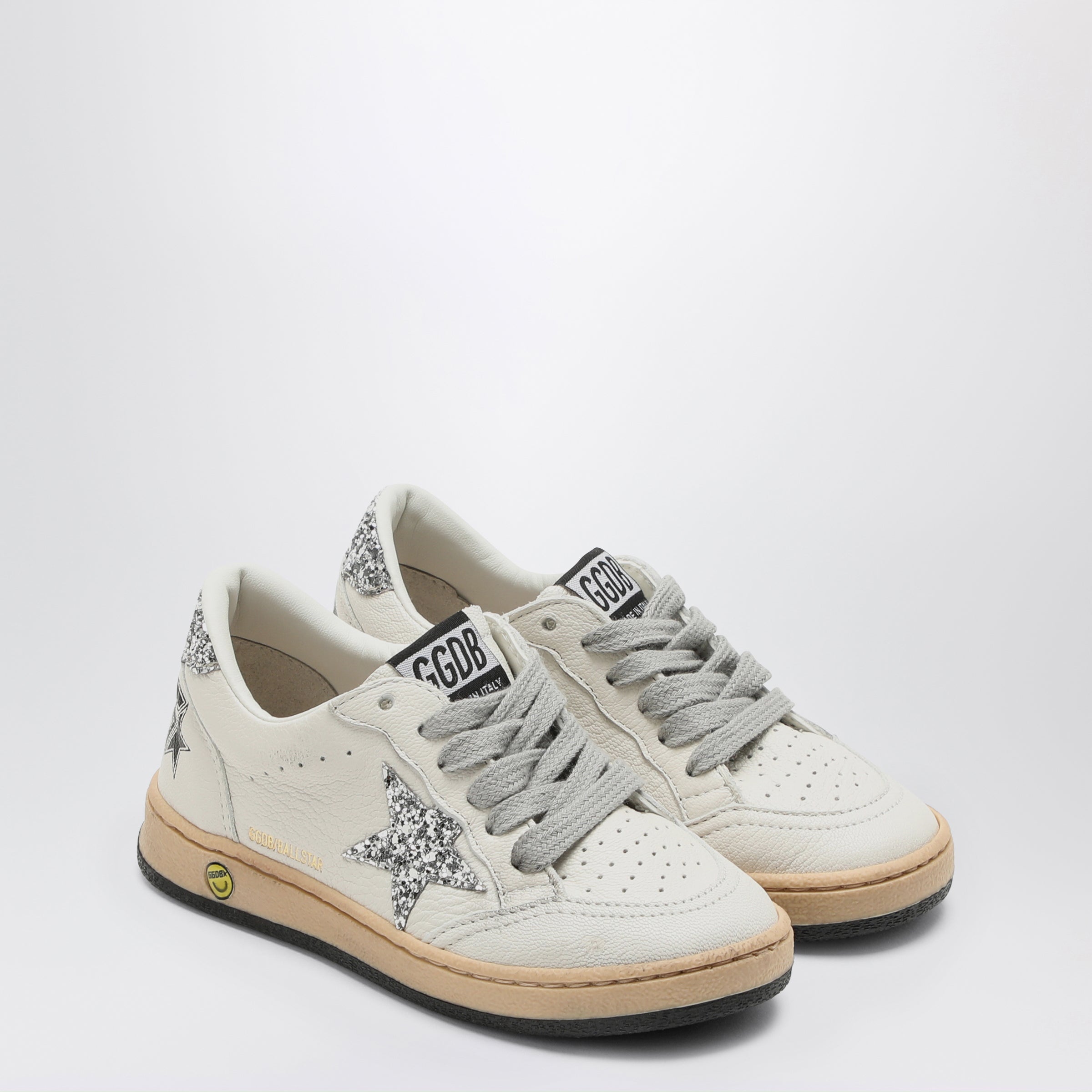 Golden Goose Sneaker Ball Star bianca/argento, view 2