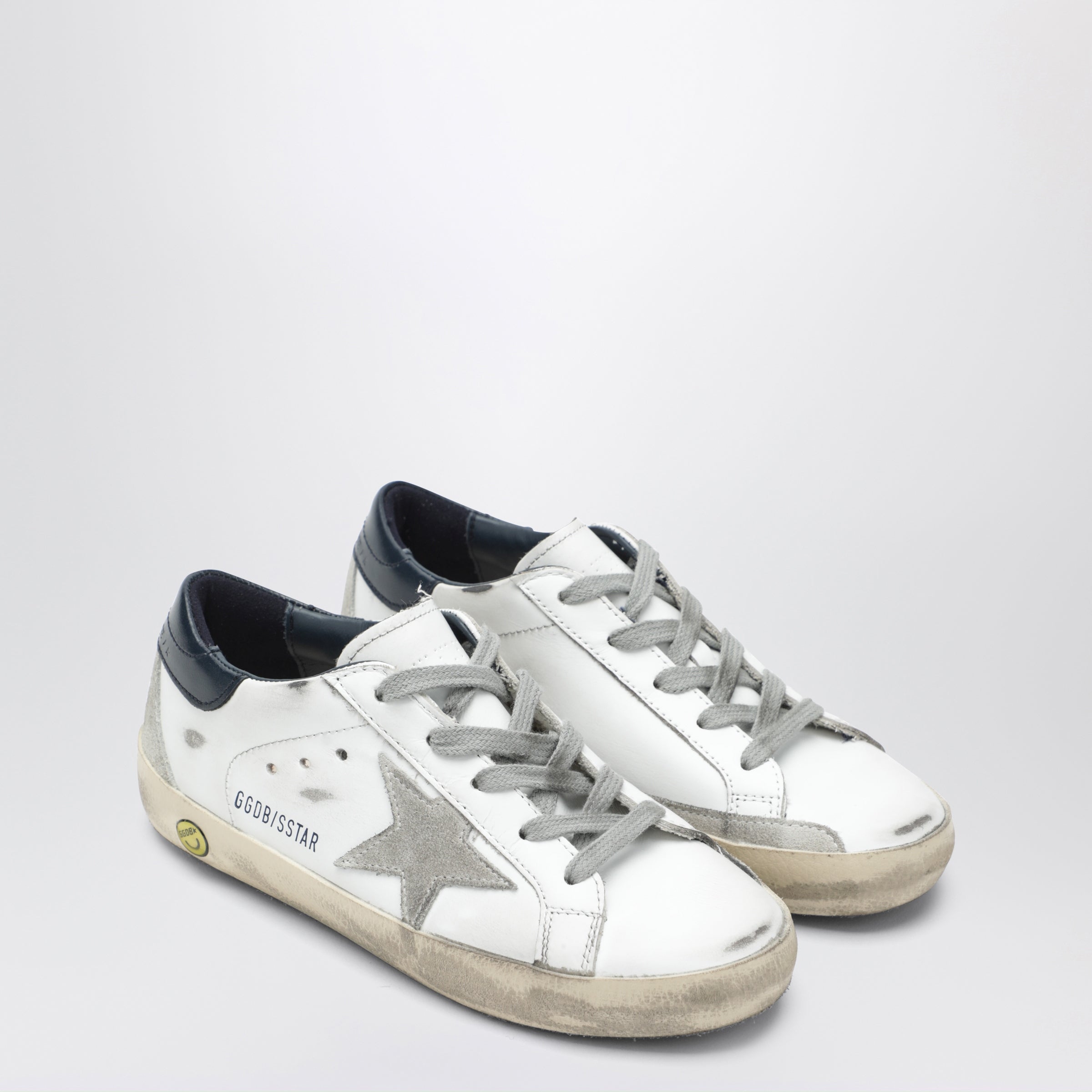 Golden Goose Sneakers Super-Star bianca/blu navy, view 2
