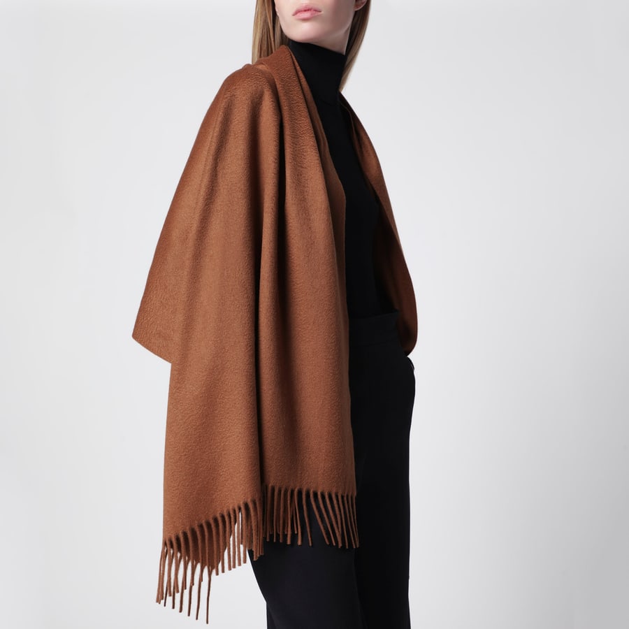 Max Mara Sciarpa color cuoio in cashmere, view 2