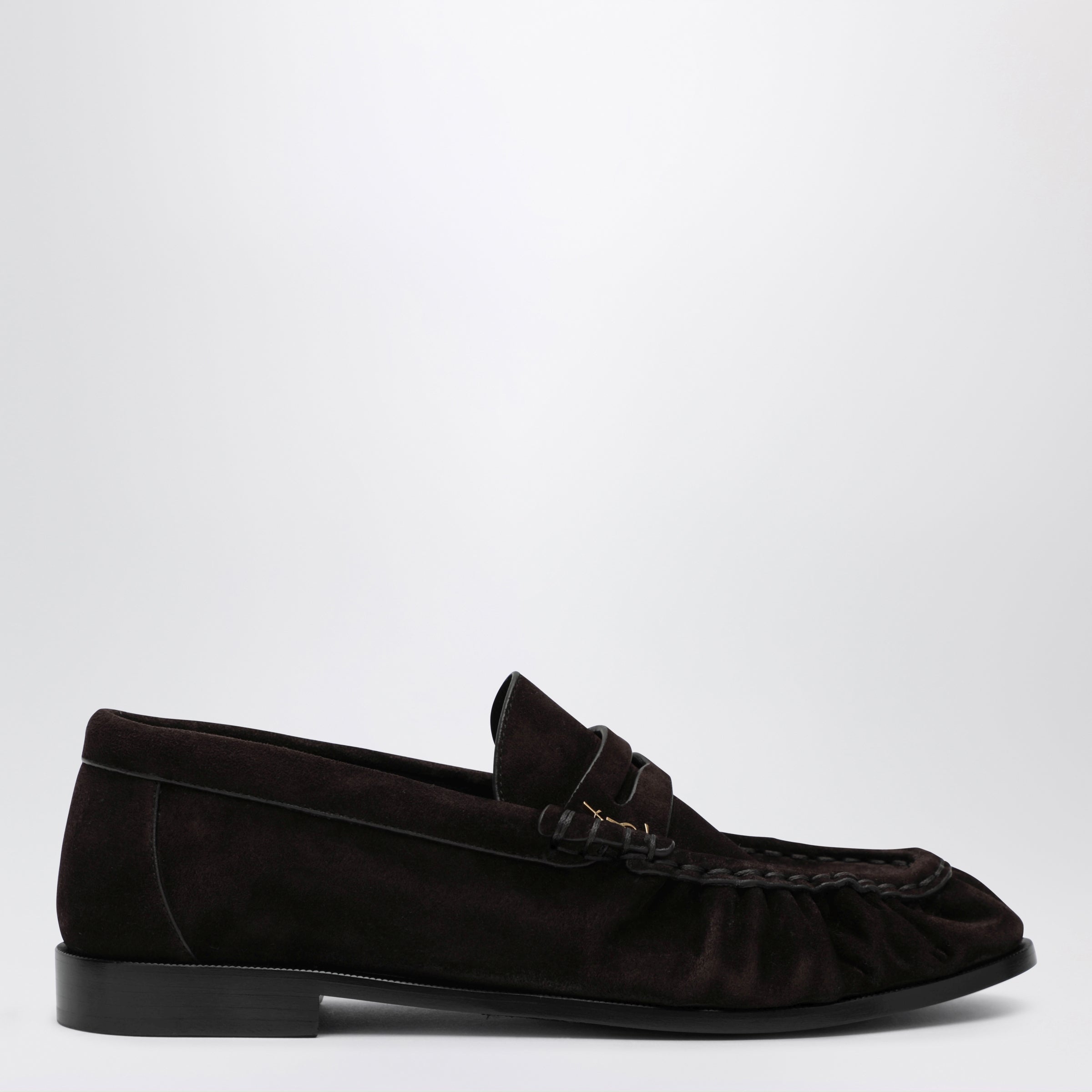 Saint Laurent Mocassini Le Loafer marroni in suede