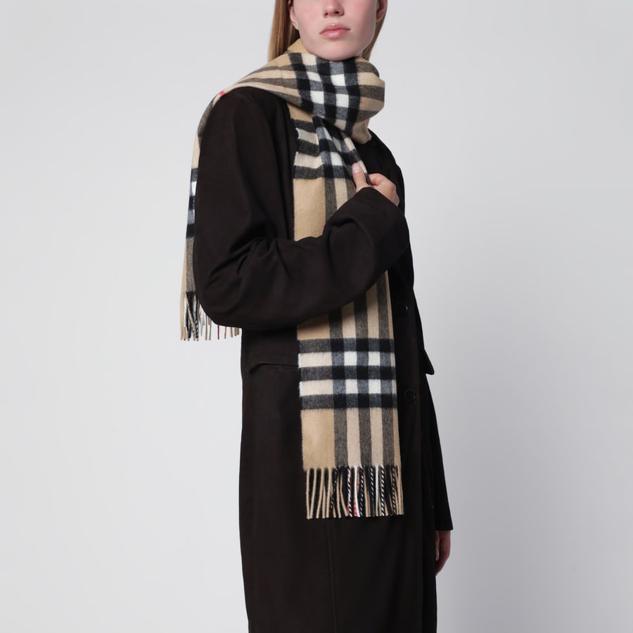 Burberry Sciarpa in cashmere con motivo Check, view 2