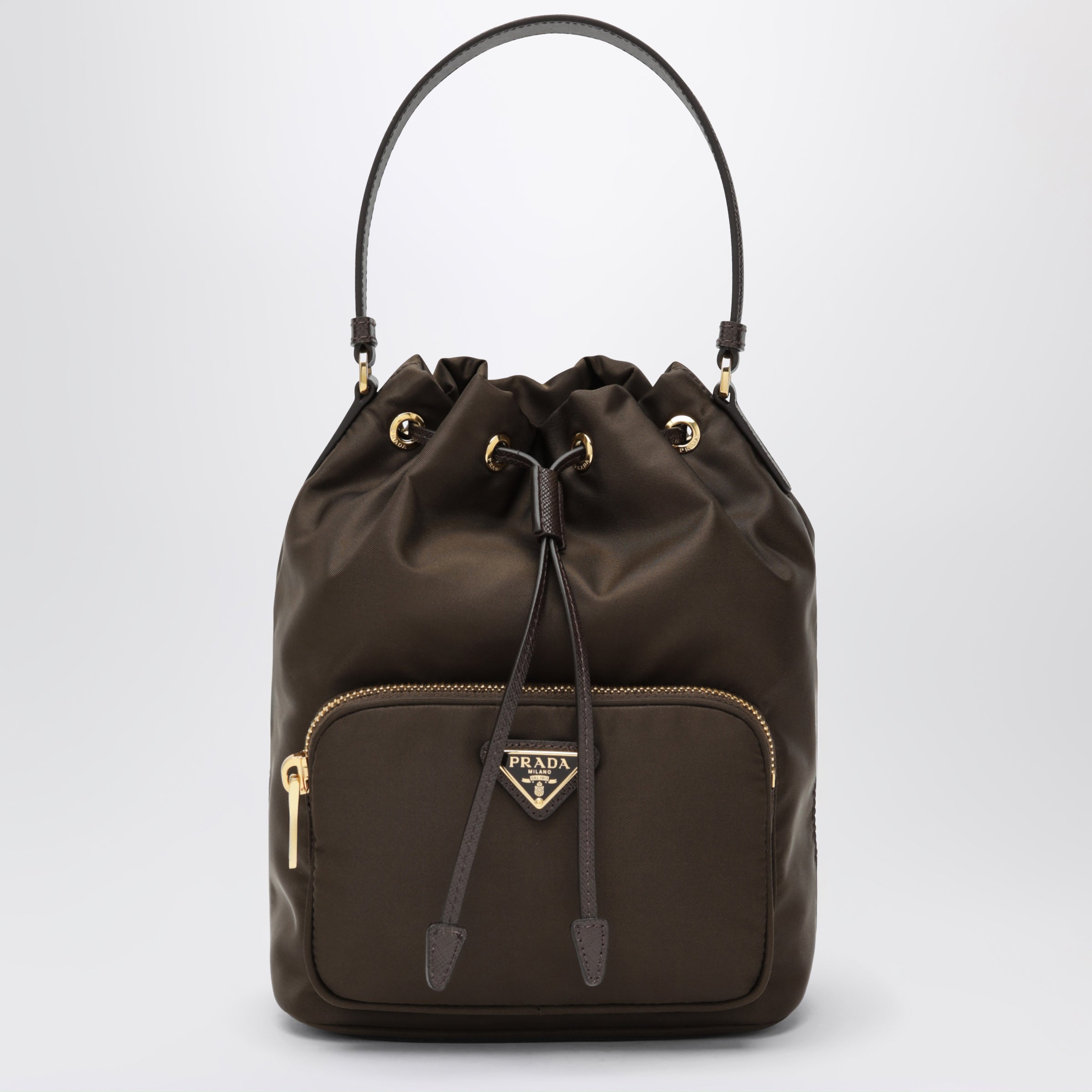 Prada Secchiello Prada Duet marrone bruciato in Re-Nylon