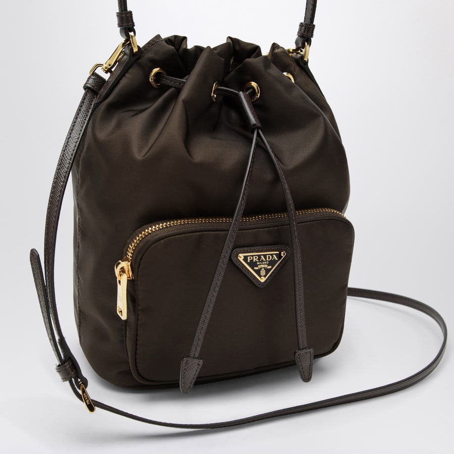Prada Secchiello Prada Duet marrone bruciato in Re-Nylon, view 6