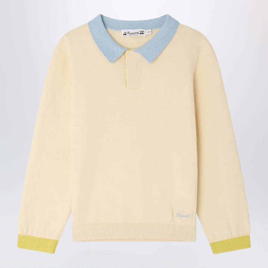 BONPOINT Polo Mae in cotone e cashmere écru
