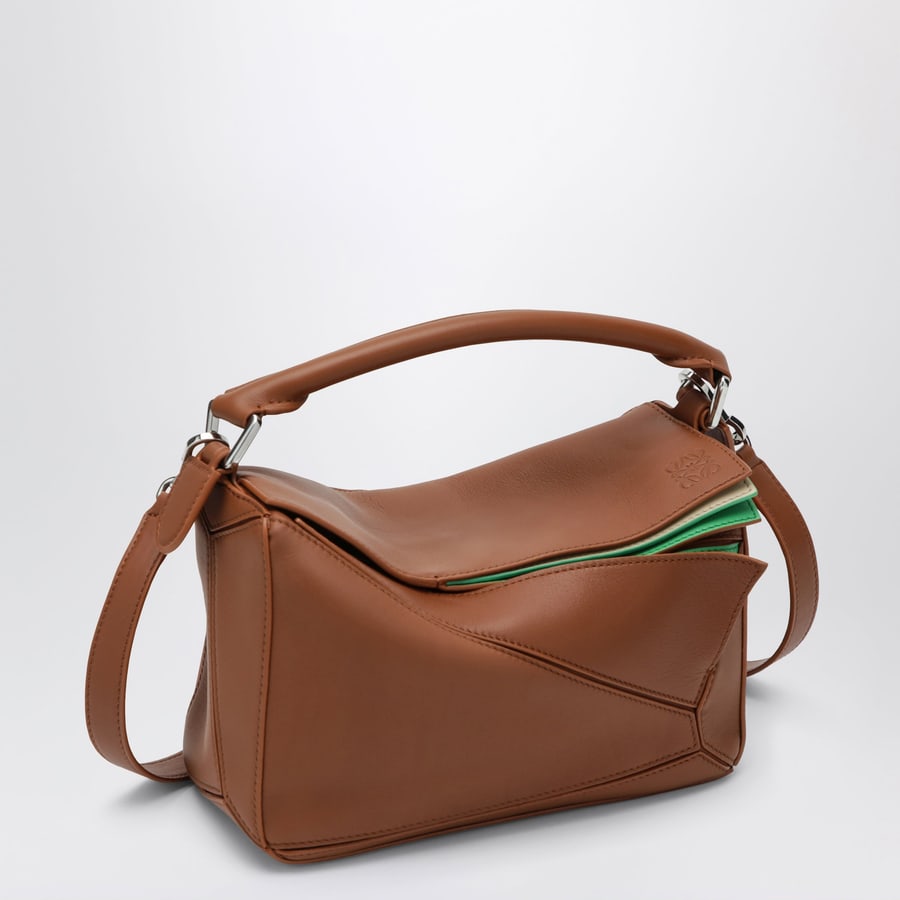 Loewe Borsa Puzzle Layered piccola in pelle Multicolor Squirrel, view 3