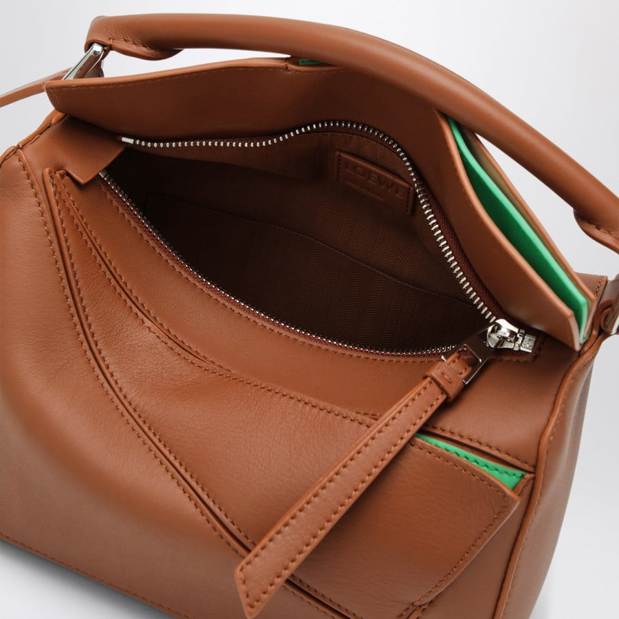 Loewe Borsa Puzzle Layered piccola in pelle Multicolor Squirrel, view 5