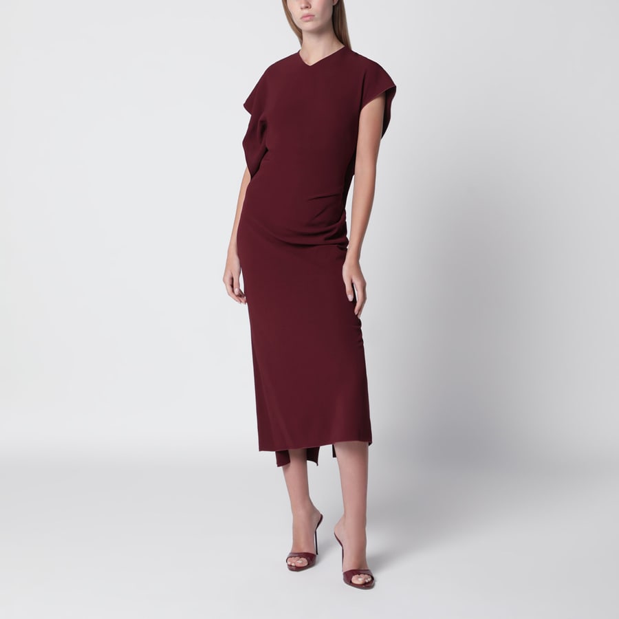 Victoria Beckham Abito Victoria in cady rosso cinnabar