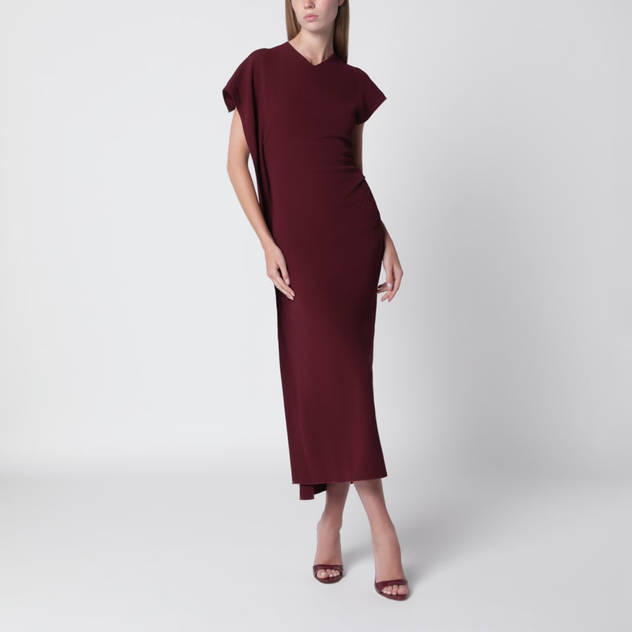 Victoria Beckham Abito Victoria in cady rosso cinnabar, view 2