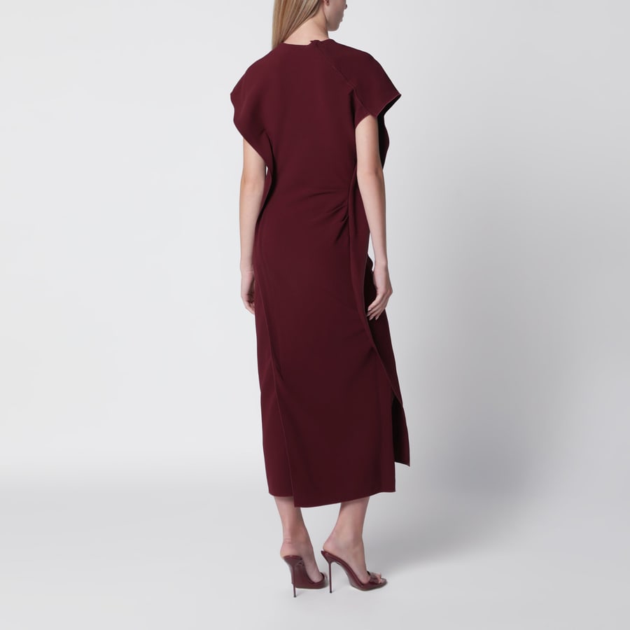 Victoria Beckham Abito Victoria in cady rosso cinnabar, view 3