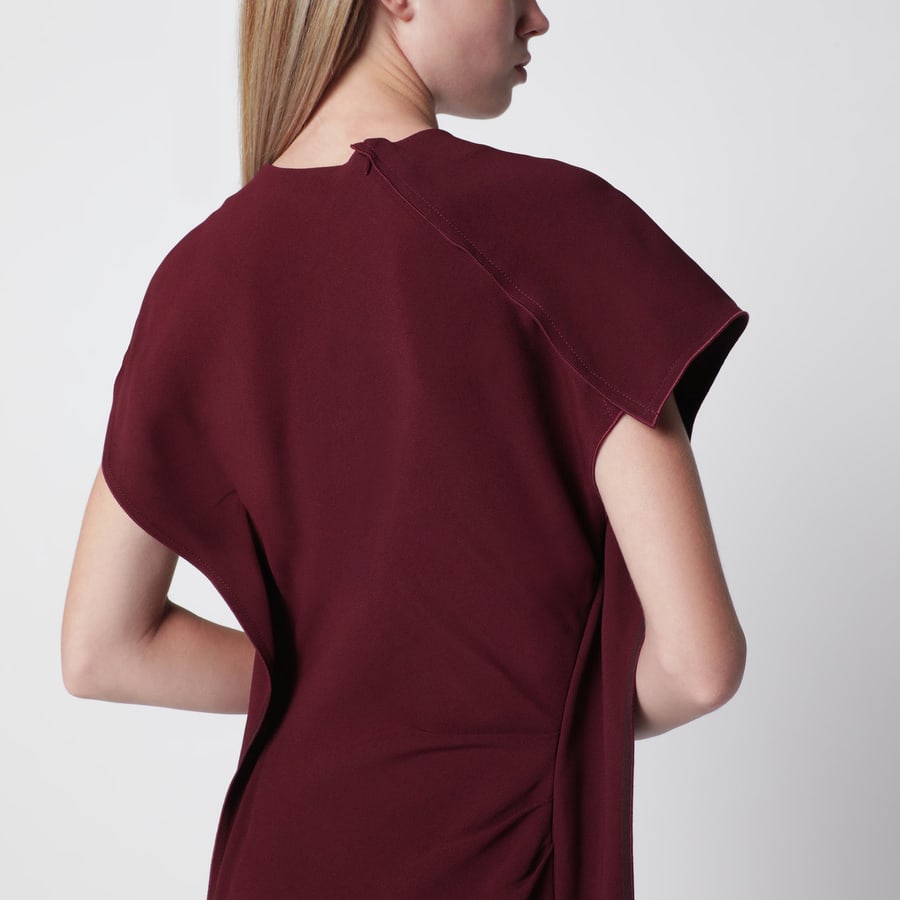 Victoria Beckham Abito Victoria in cady rosso cinnabar, view 4
