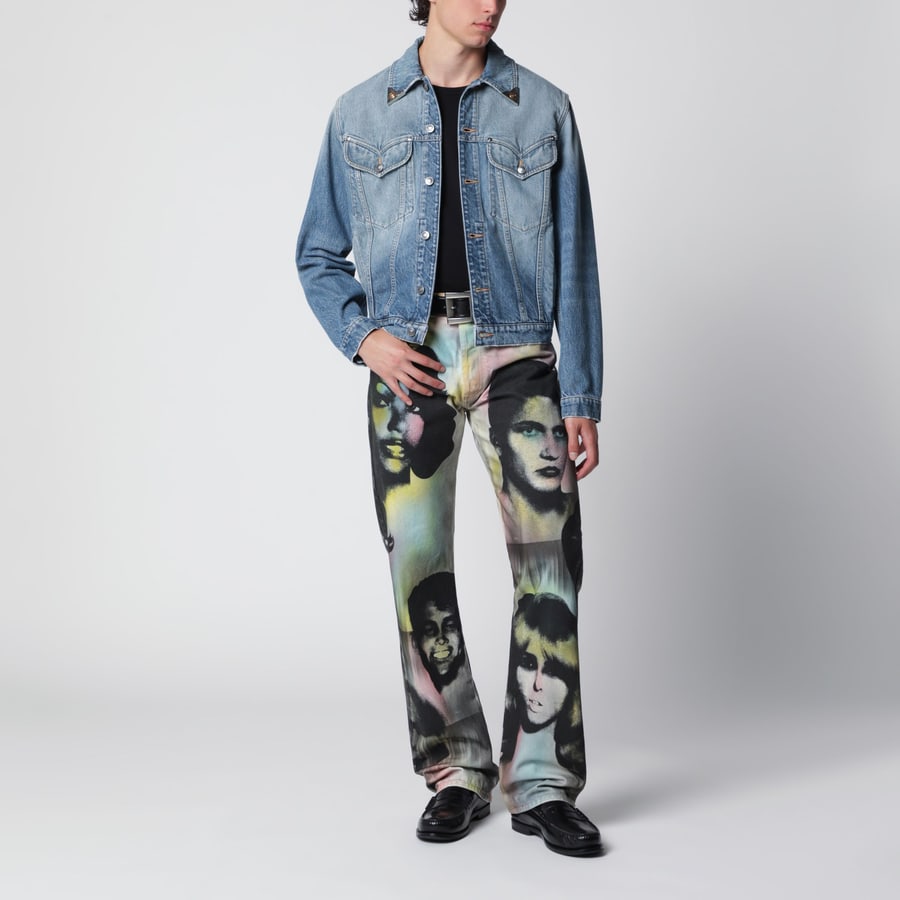 Versace Giacca in denim stonewashed blu medio, view 2