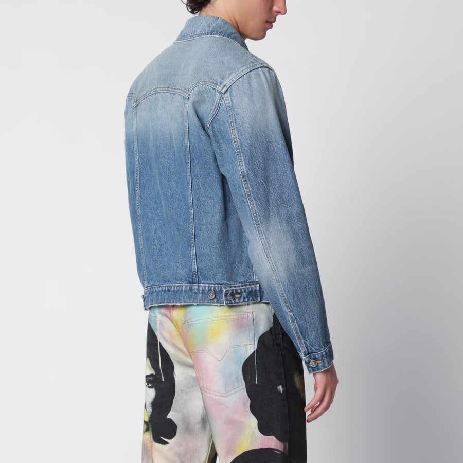 Versace Giacca in denim stonewashed blu medio, view 3