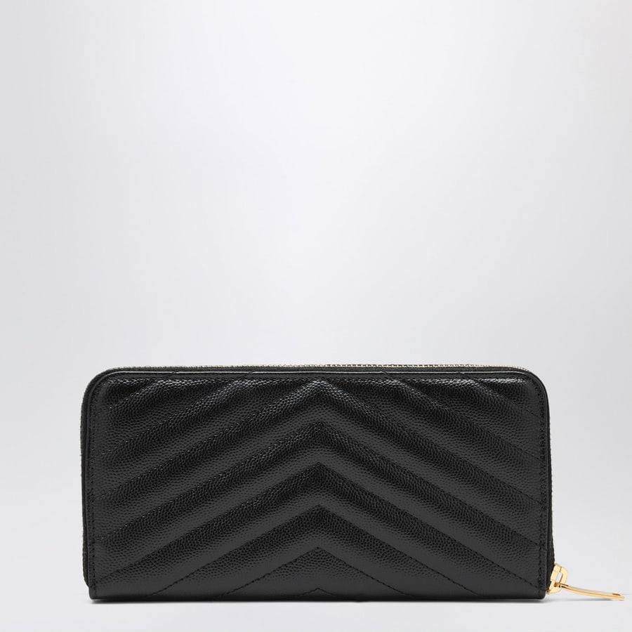 Saint Laurent Portafoglio Cassandre matelassé nero, view 2