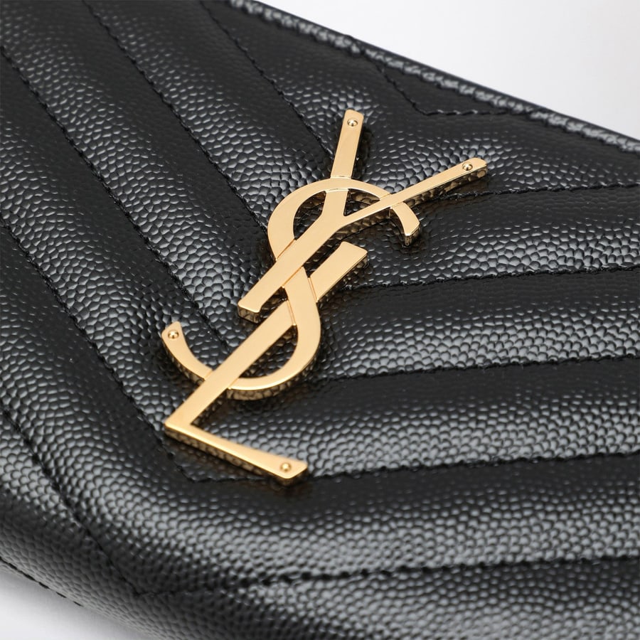 Saint Laurent Portafoglio Cassandre matelassé nero, view 4