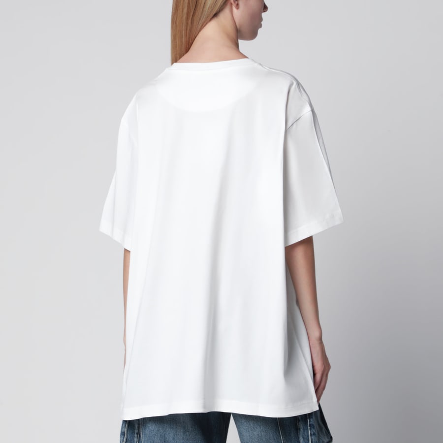 The Attico T-shirt oversize con cutout Scoop in jersey di cotone, view 3