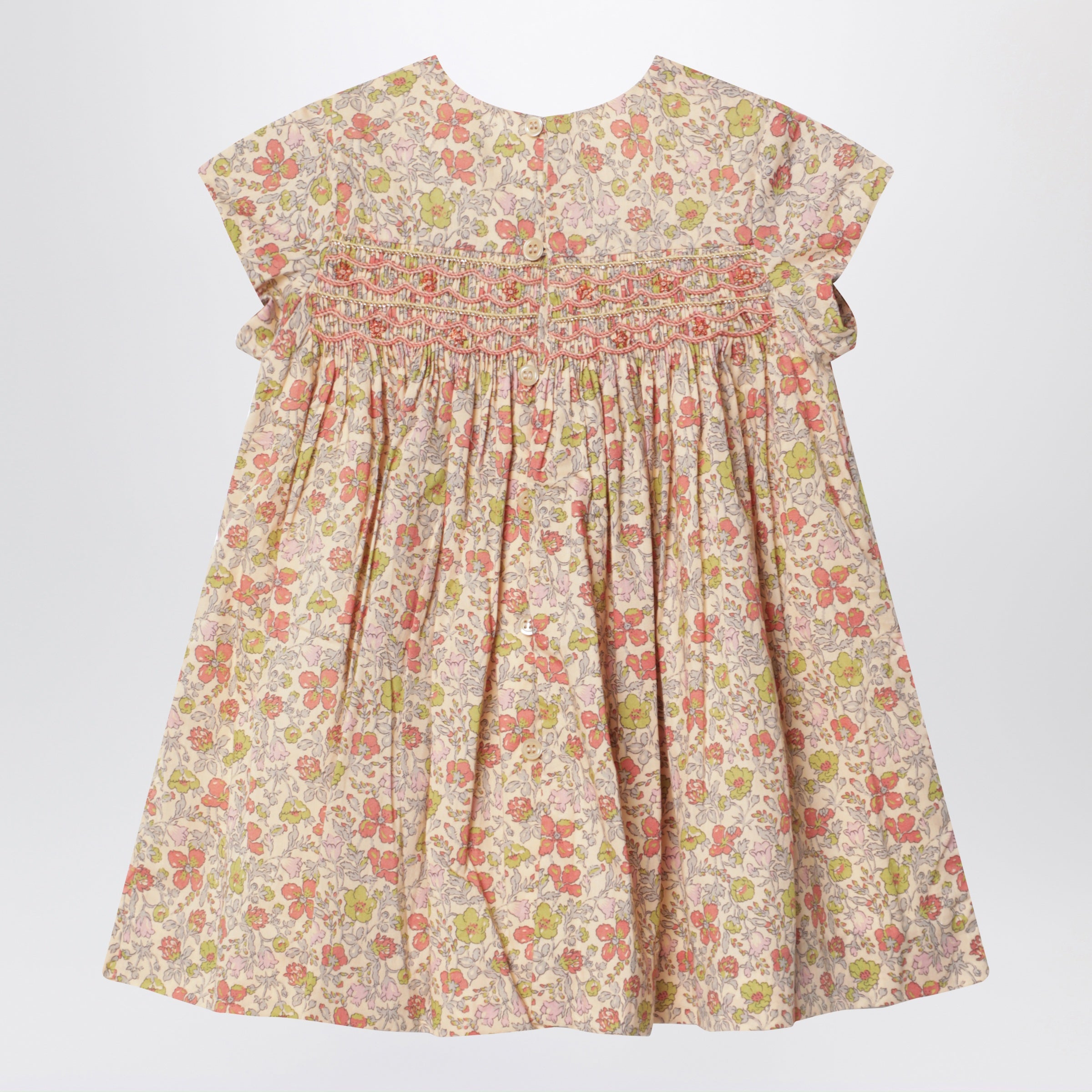 BONPOINT Abito con smock in tessuto Liberty, view 2