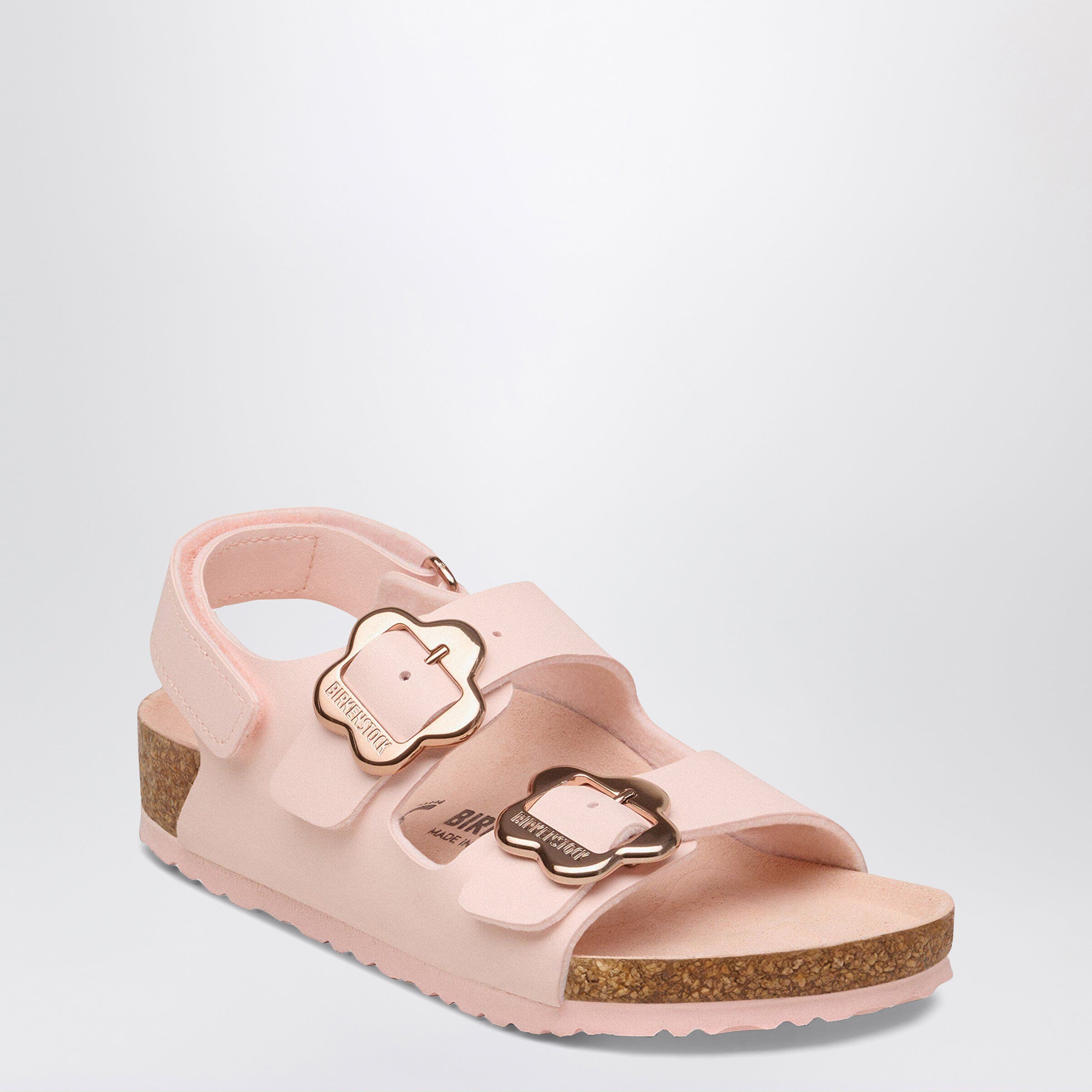 BIRKENSTOCK Sandali Milano Flower Buckle rosa chiari, view 2