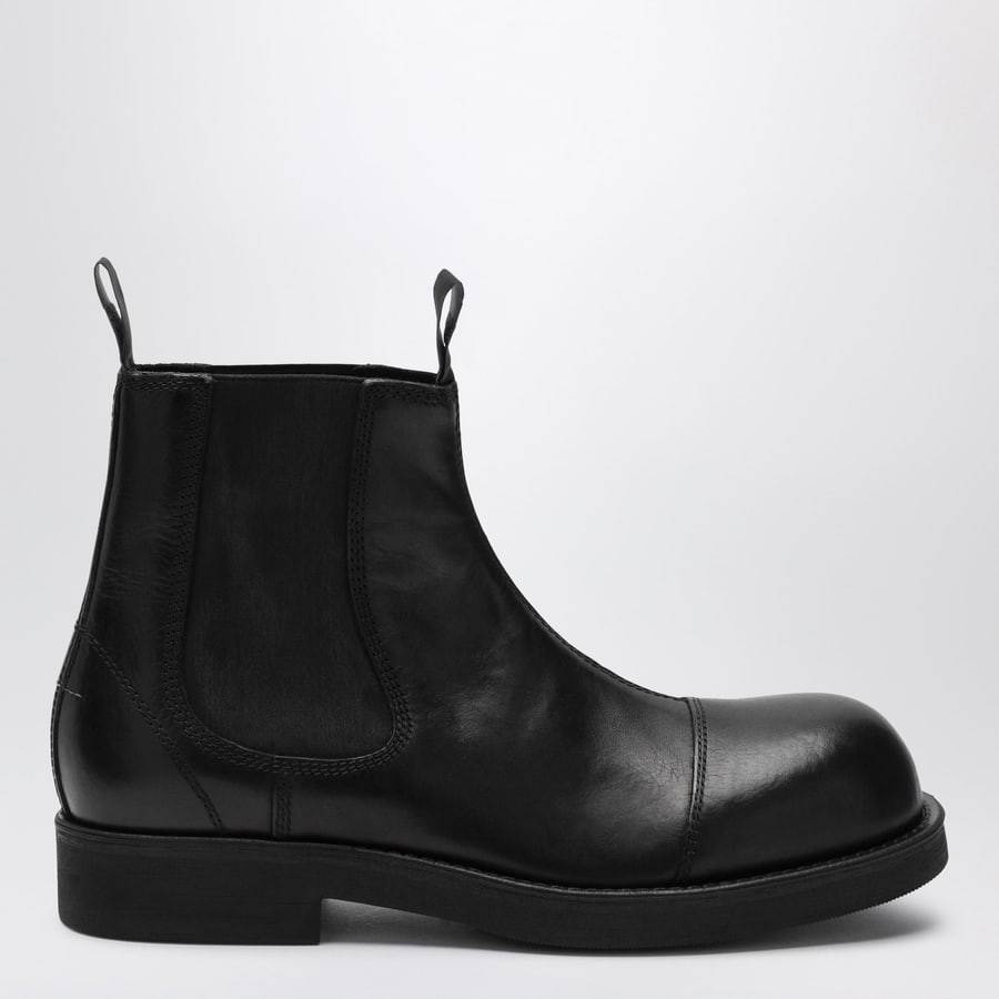 MM6 Stivali Chelsea Biker in pelle neri
