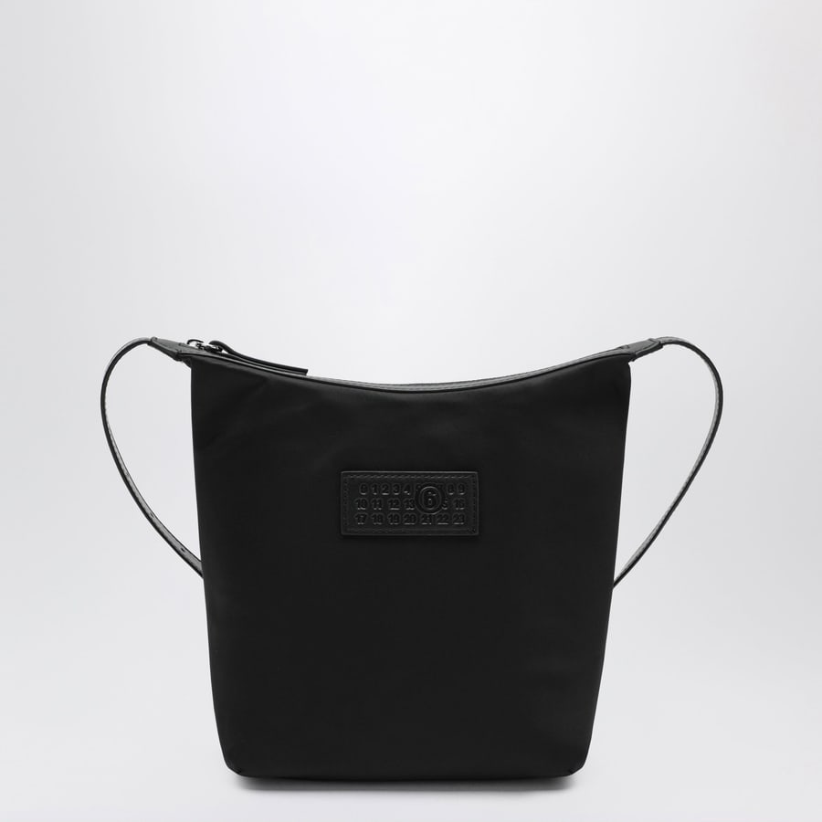 MM6 Borsa a tracolla Numeric Vertical in nylon nera
