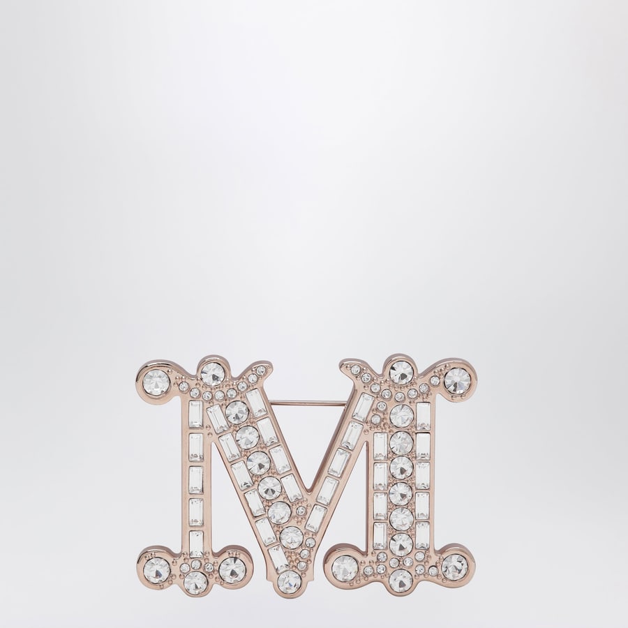 Max Mara Spilla Monogram con microcristalli in metallo