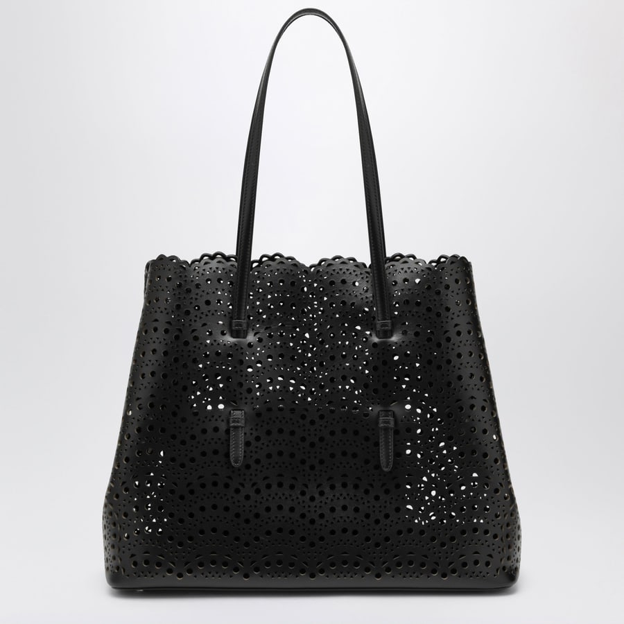 Alaïa Borsa Mina 37 nera in pelle di vitello