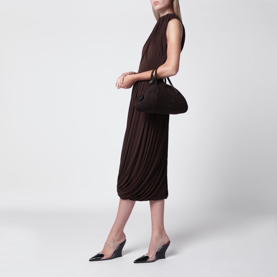 Alaïa Borsa con manico in nabuk marrone, view 2