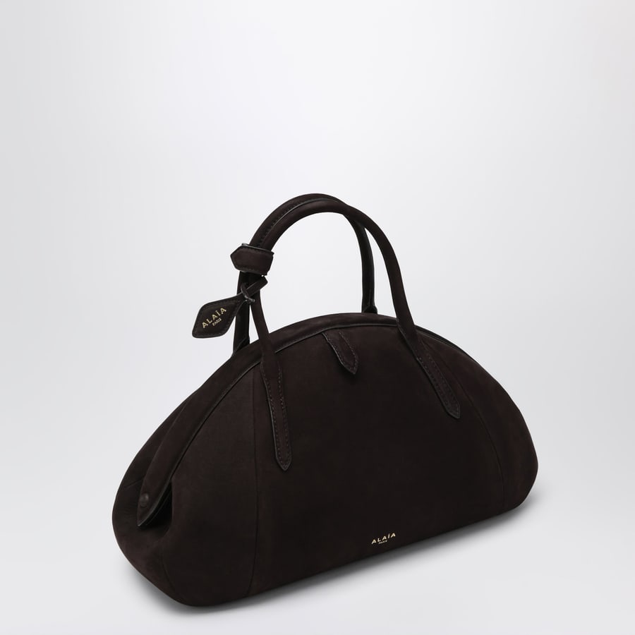 Alaïa Borsa con manico in nabuk marrone, view 3