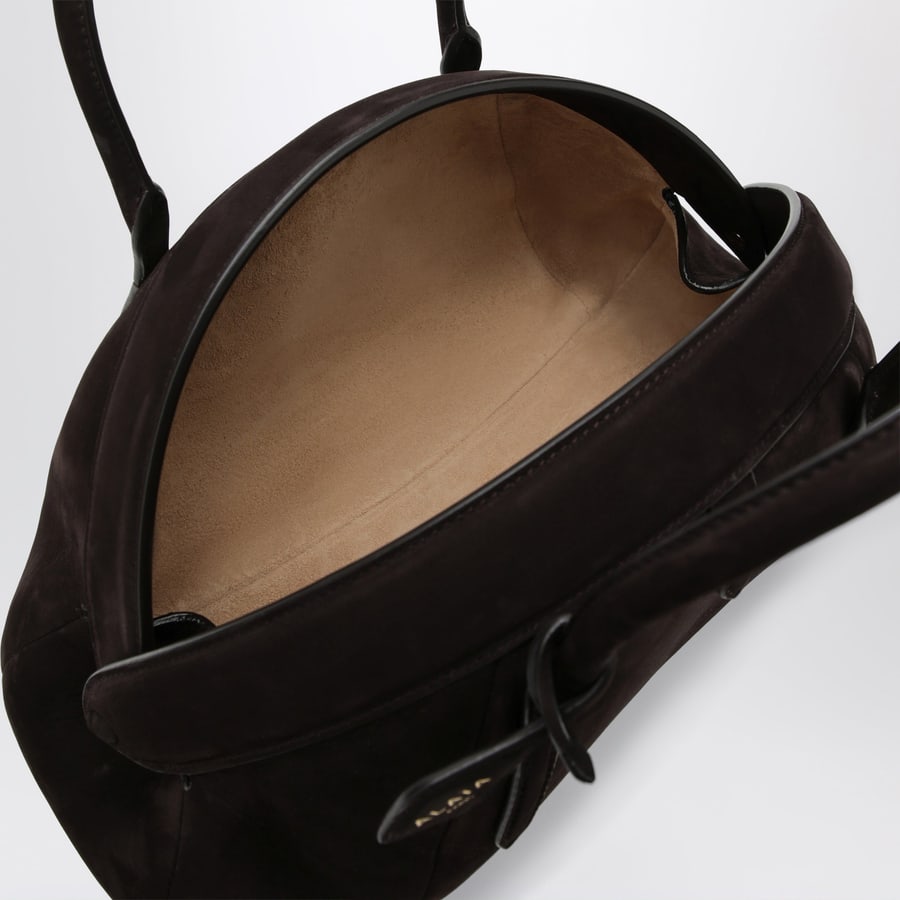 Alaïa Borsa con manico in nabuk marrone, view 5
