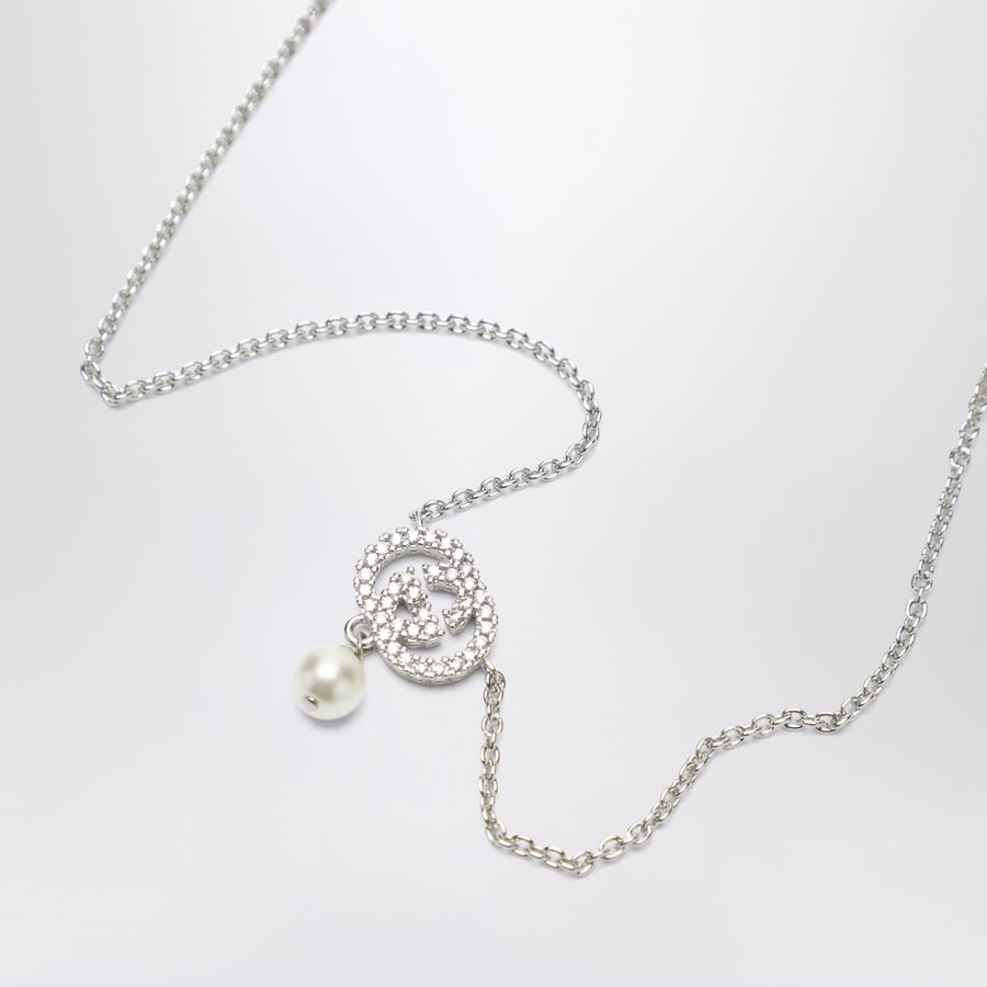 Gucci Collana GG con cristalli e perle, view 3