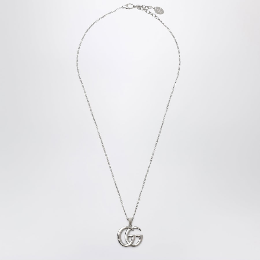 Gucci Collana GG Marmont con pendente Doppia G color argento