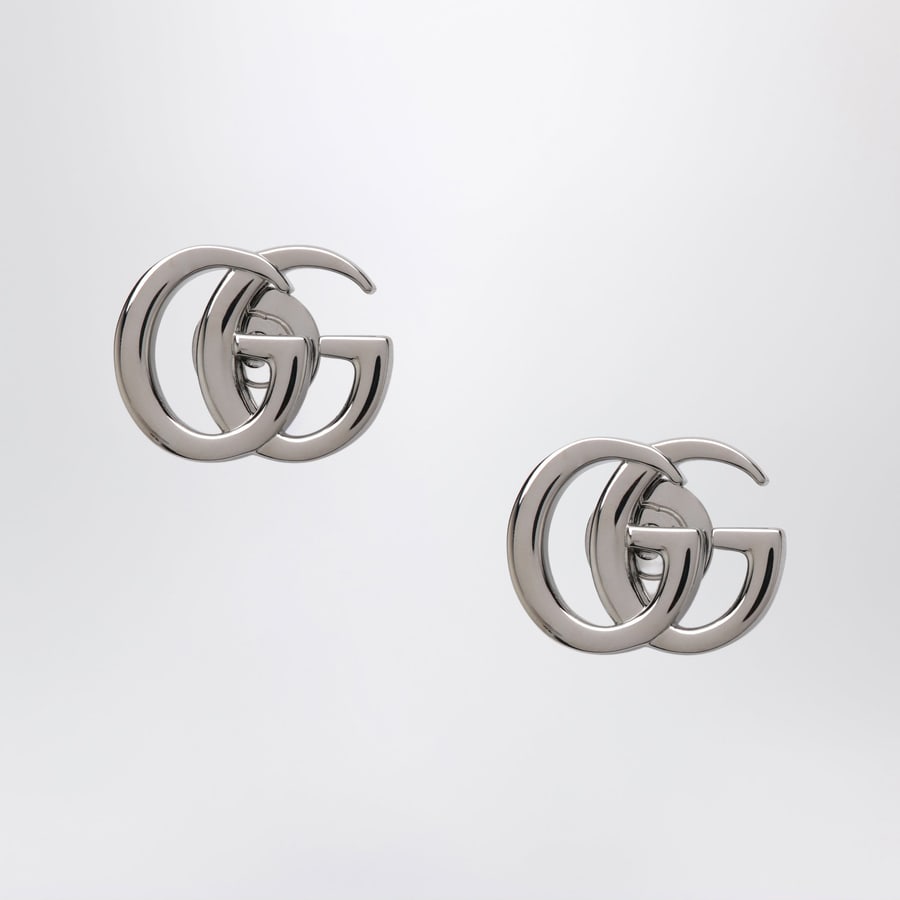 Gucci Orecchini GG Marmont in ottone color argento