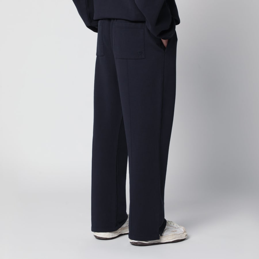 REPRESENT Pantaloni jogging blu notte in cotone, view 4