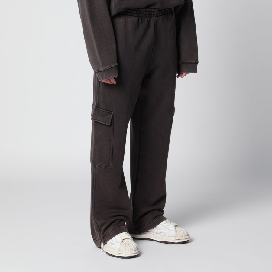 REPRESENT Pantaloni jogging cargo color caffè, view 3