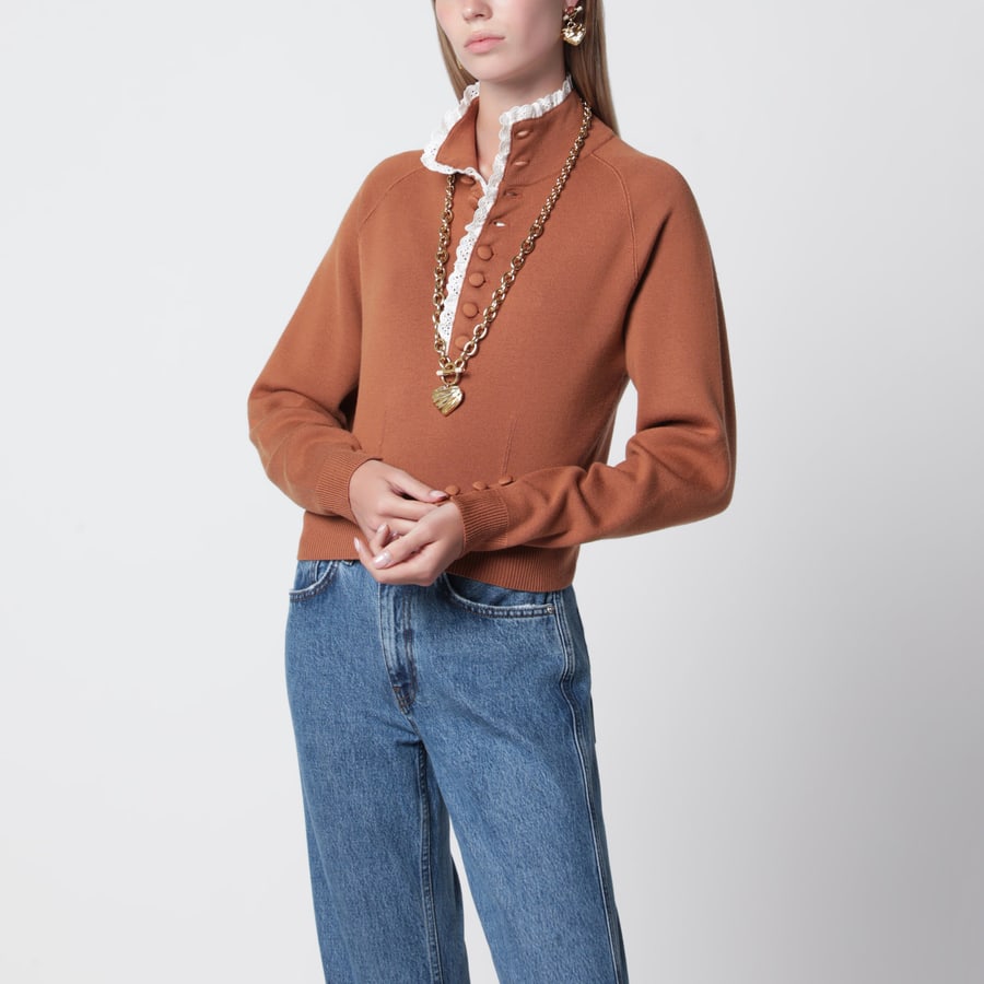 Chloé Maglione color cognac in lana