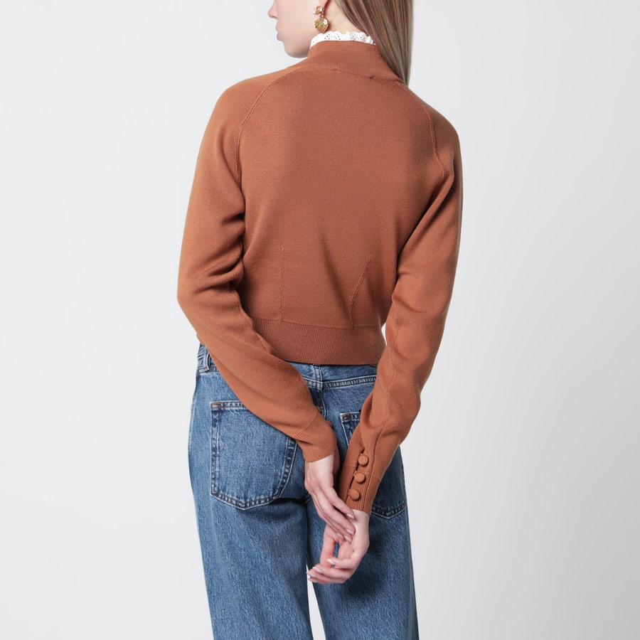 Chloé Maglione color cognac in lana, view 3