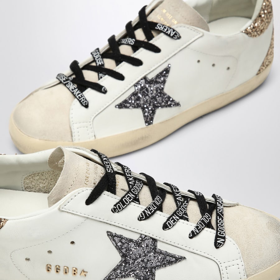 Golden Goose Sneakers Super-Star bianca/argento/oro, view 5