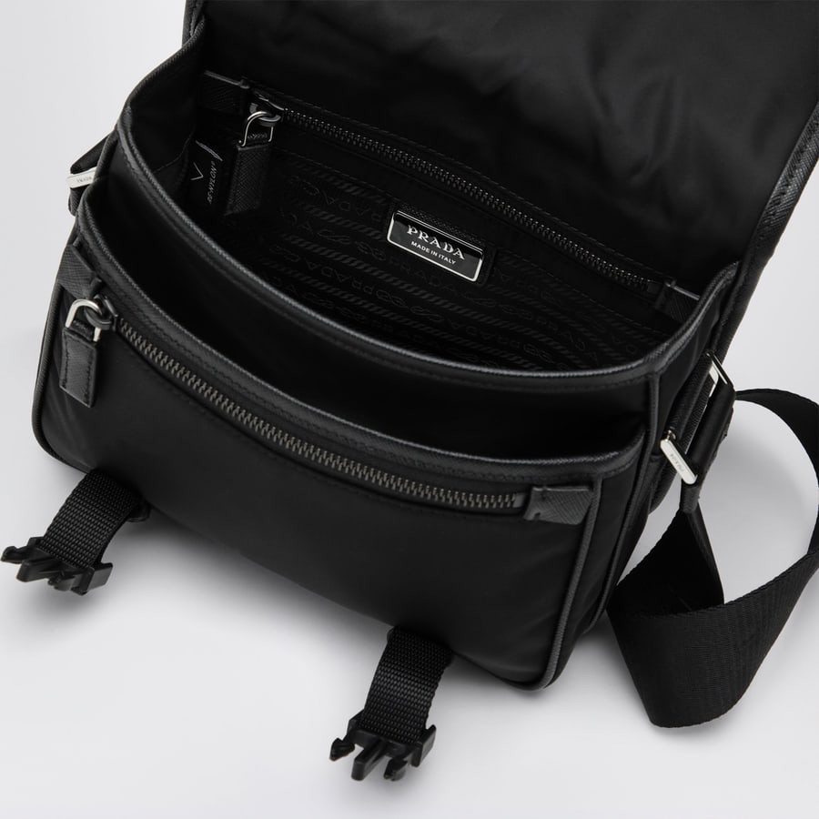 Prada Borsa a tracolla in Re-Nylon nera, view 5
