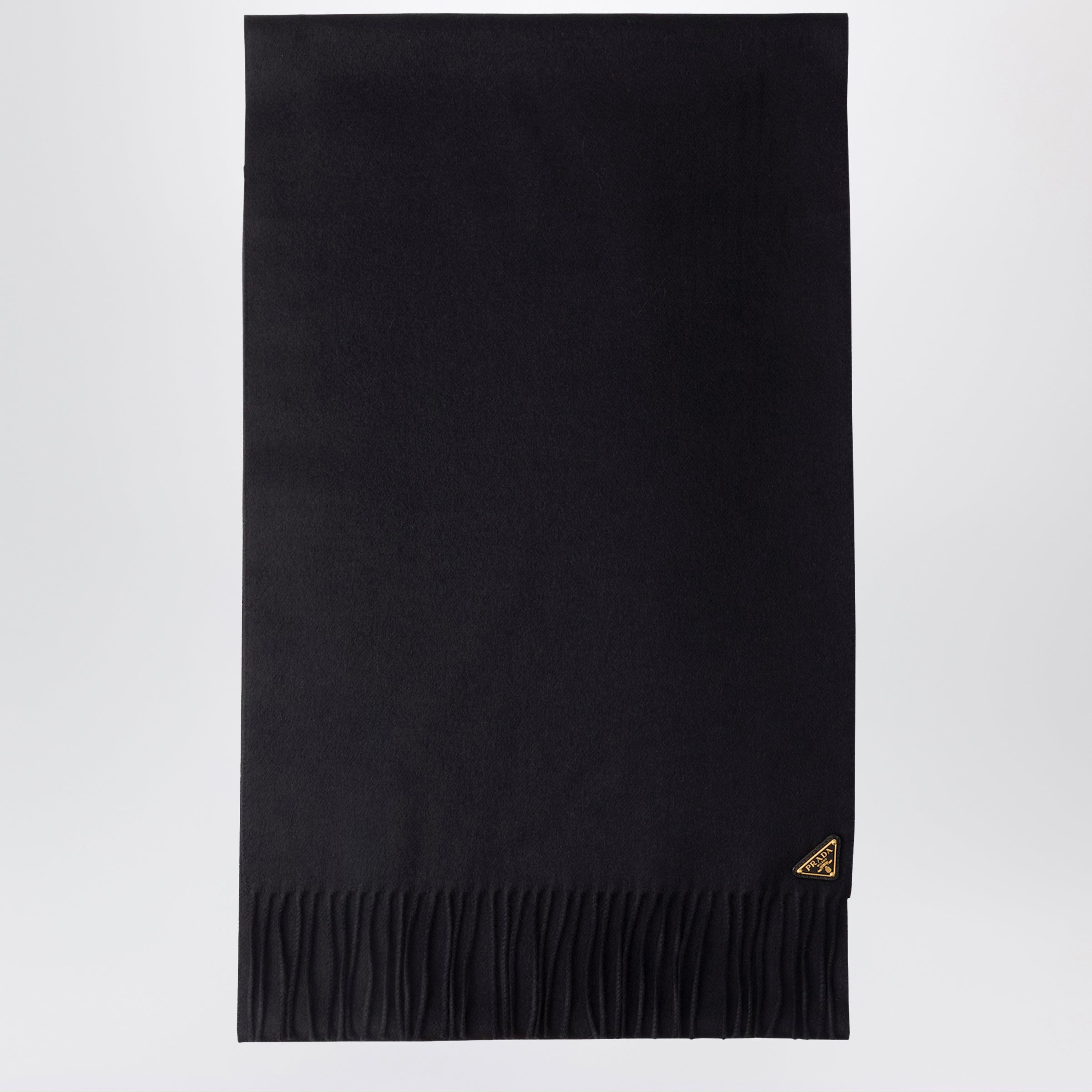 Prada Sciarpa in seta e cashmere nera