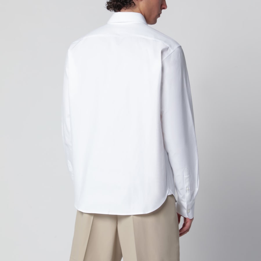 Prada Camicia classica in cotone bianca, view 3