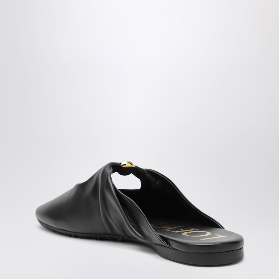 Loewe Sabot Pebble in nappa di agnello neri, view 4