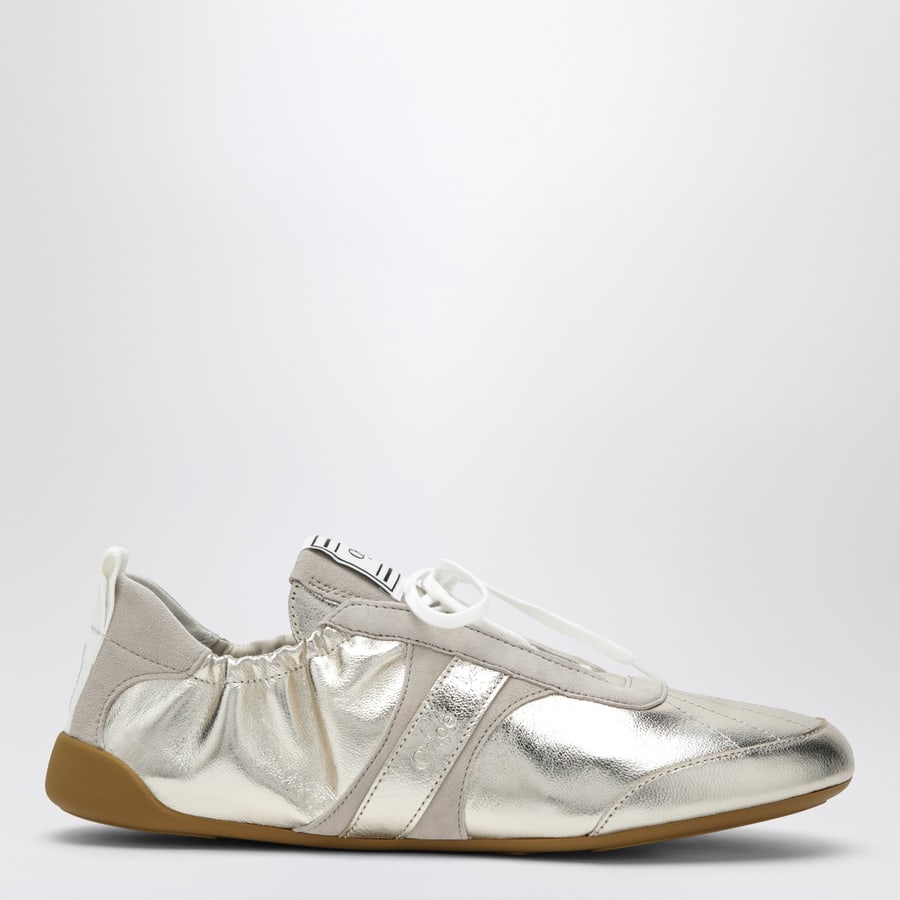 Chloé Sneakers Chloé Kick effetto metallizzato palladio