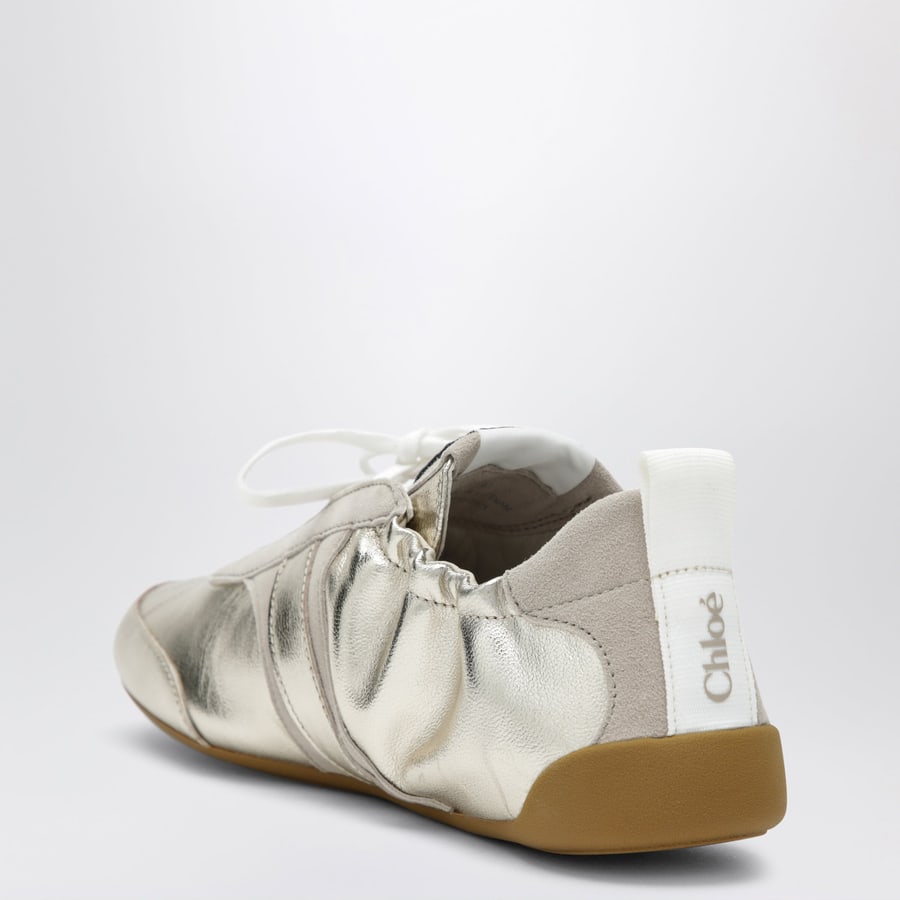 Chloé Sneakers Chloé Kick effetto metallizzato palladio, view 4