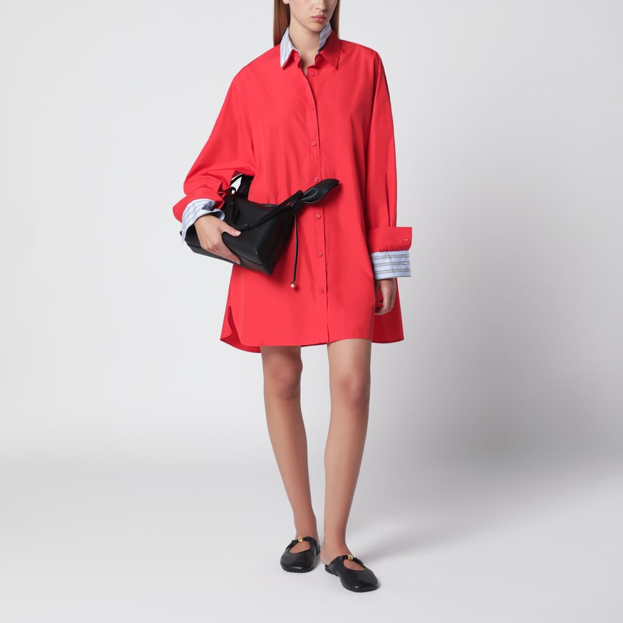 Loewe Abito a camicia rosso in cotone, view 2