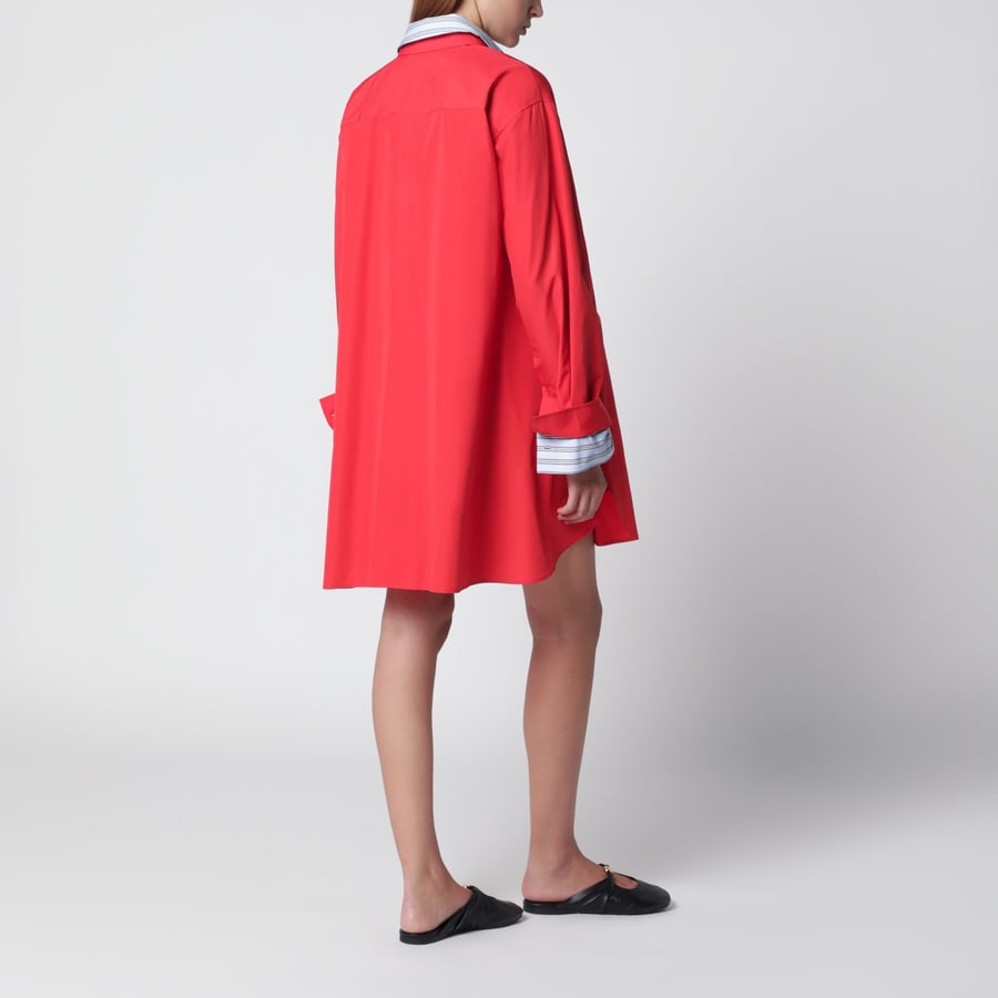 Loewe Abito a camicia rosso in cotone, view 3