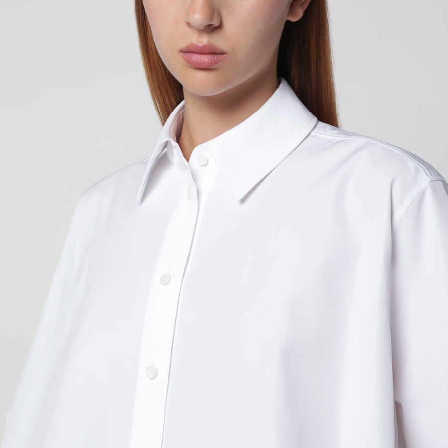 Loewe Camicia a trapezio bianca in cotone, view 4