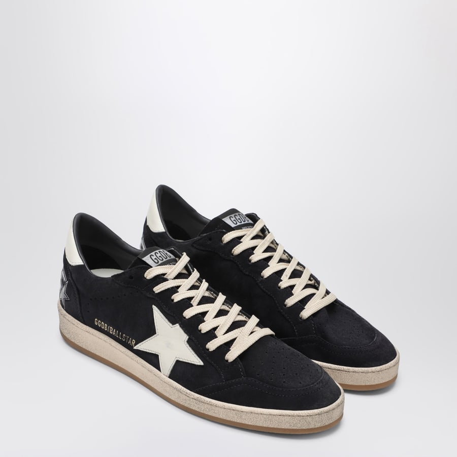 Golden Goose Sneakers Ball Star blu scura/bianca in suede e pelle, view 2