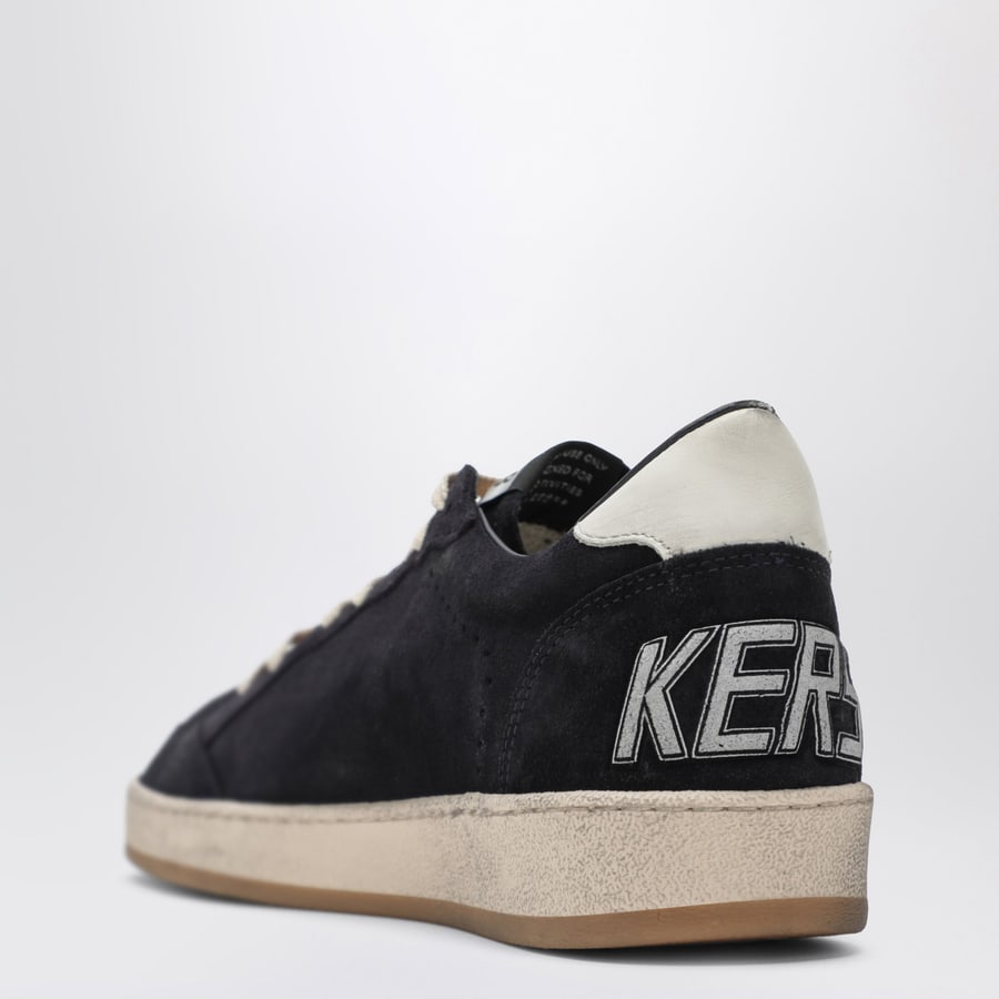 Golden Goose Sneakers Ball Star blu scura/bianca in suede e pelle, view 4